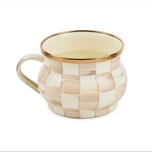 NWT MacKenzie Childs Mocha Check Teacup